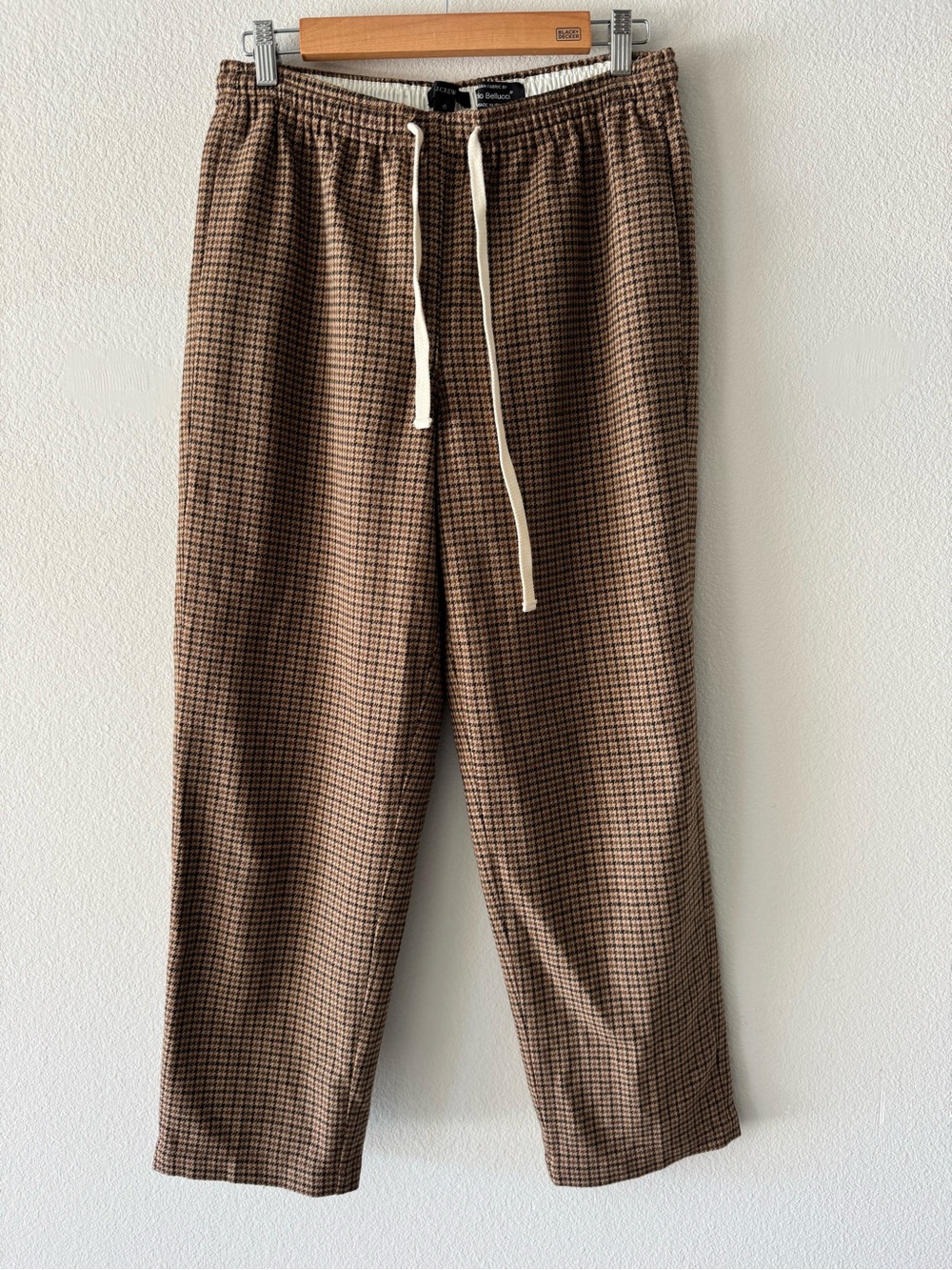 Women’s Brown Check Drawstring Pants